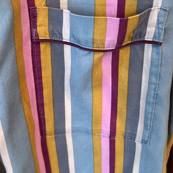 LOVE & LORE colourful striped shirt size large - Picture 2 of 8